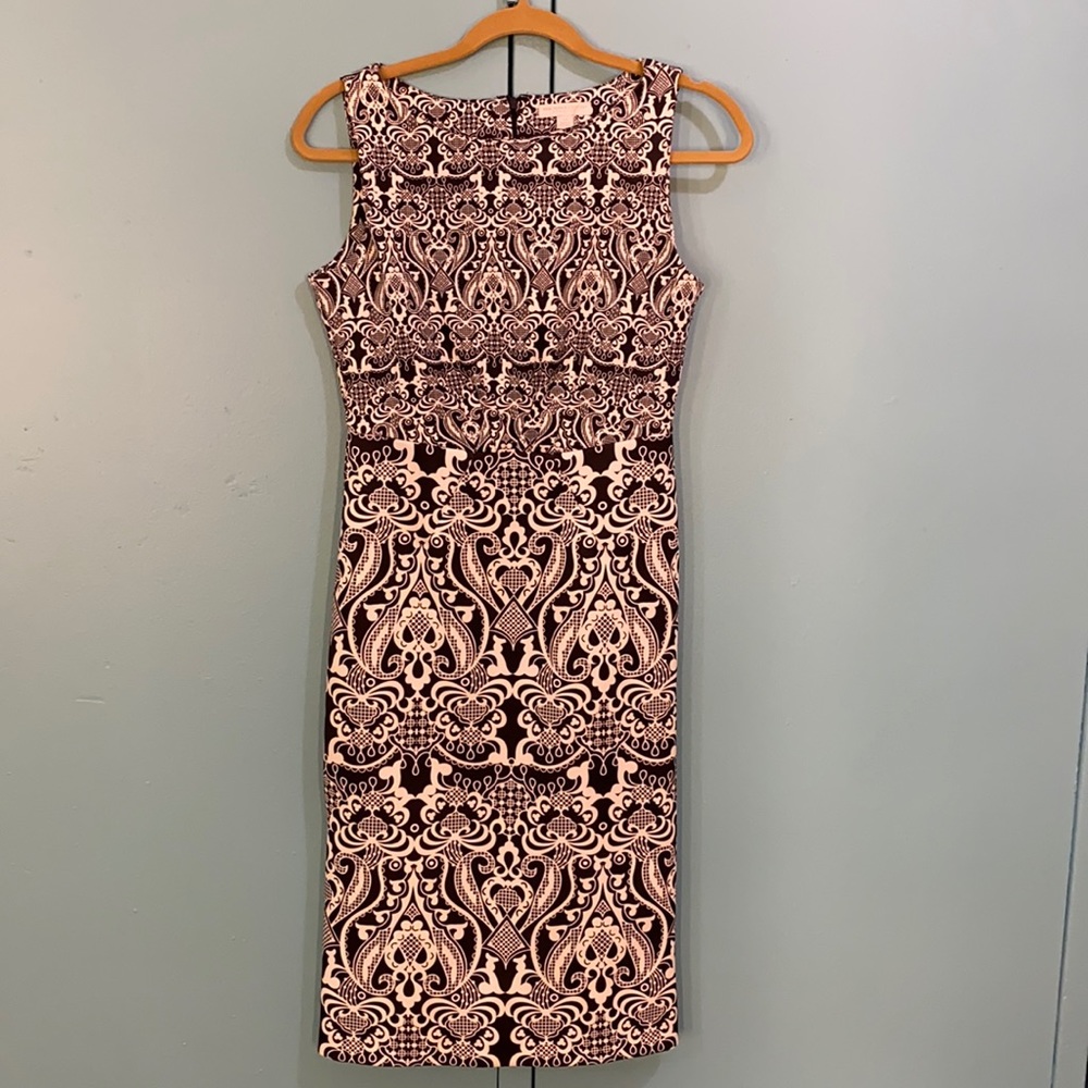 New York & Company Stretch Black & White Dress